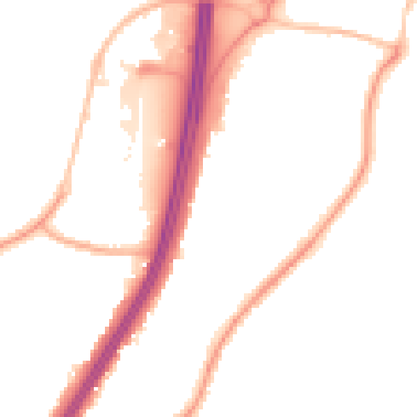 Night-time road noise heatmap for EN8 0QB