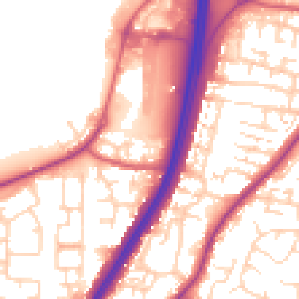 Daytime road noise heatmap for EN8 0QS