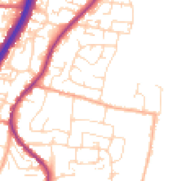 Daytime road noise heatmap for EN8 0RE