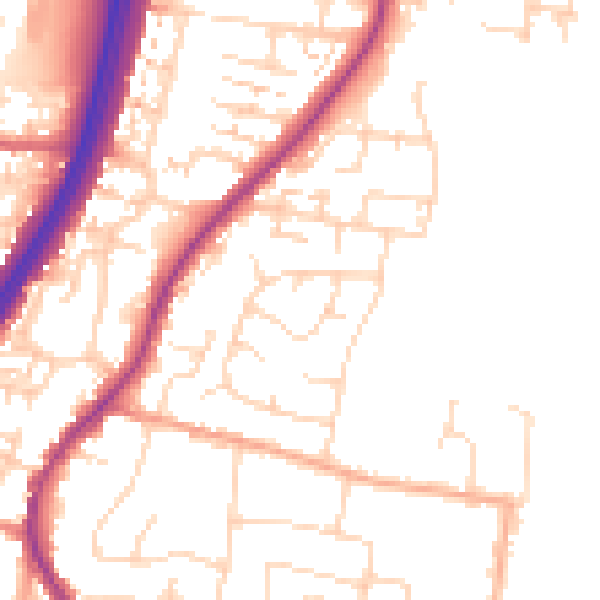 Daytime road noise heatmap for EN8 0RN