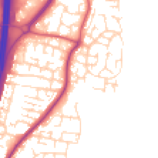Daytime road noise heatmap for EN8 0XB
