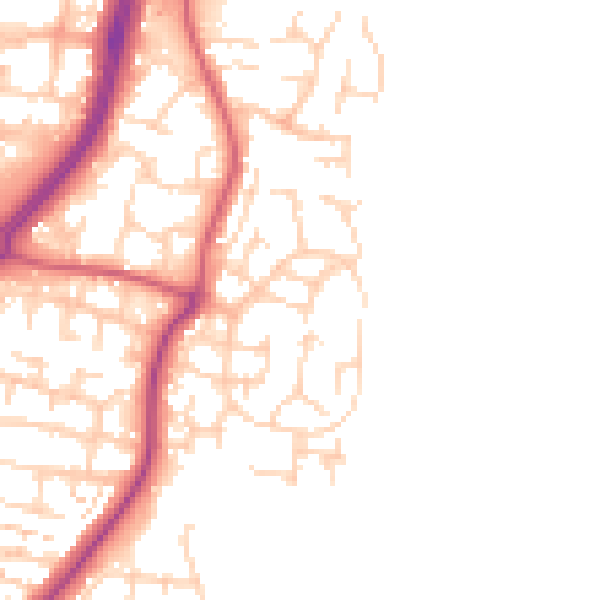 Daytime road noise heatmap for EN8 0XP