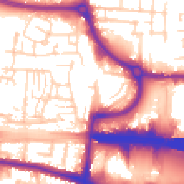 Daytime road noise heatmap for EN8 7AF