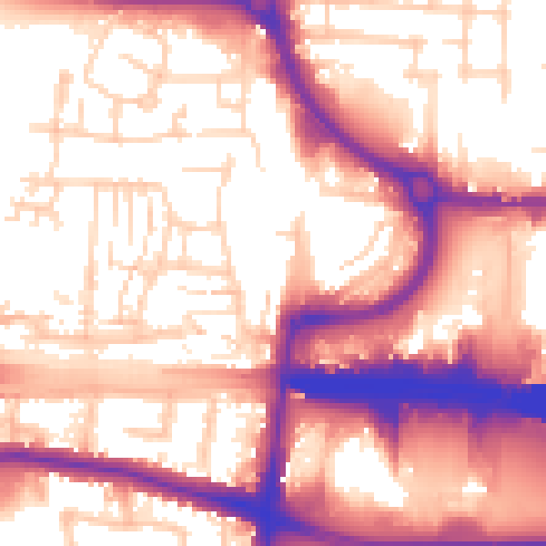 Daytime road noise heatmap for EN8 7AS