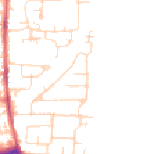 Daytime road noise heatmap for EN8 7ER