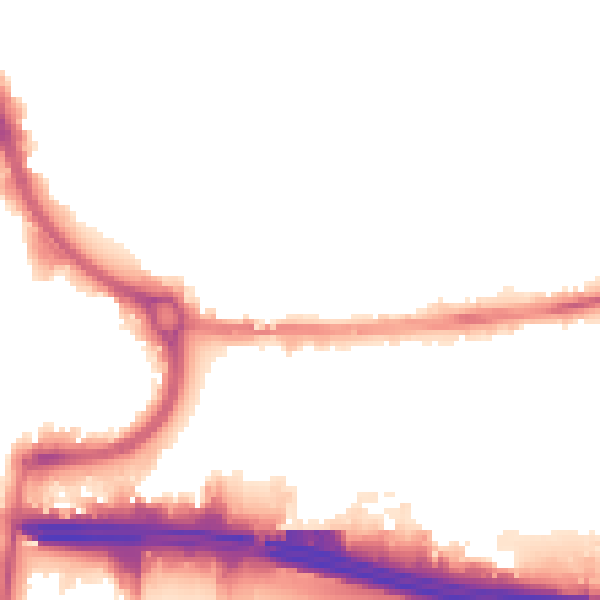 Night-time road noise heatmap for EN8 7FB