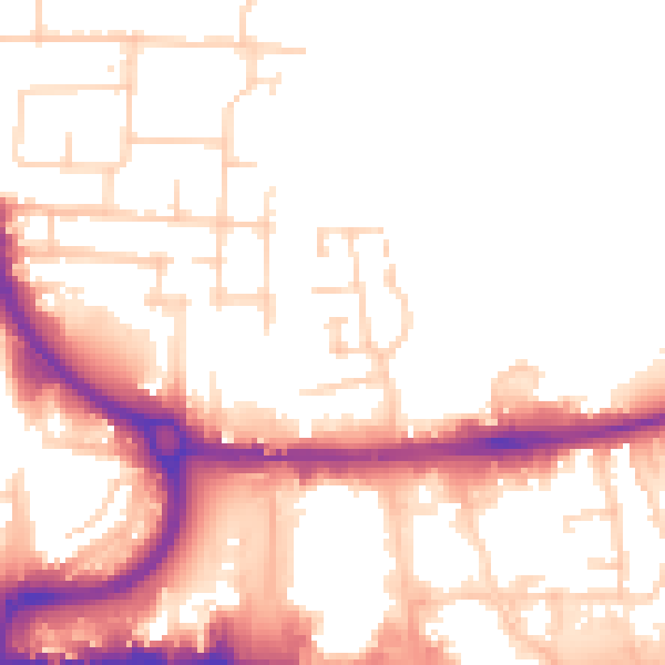 Daytime road noise heatmap for EN8 7FN