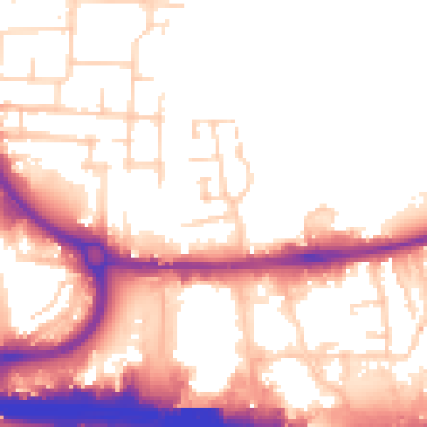 Daytime road noise heatmap for EN8 7FQ