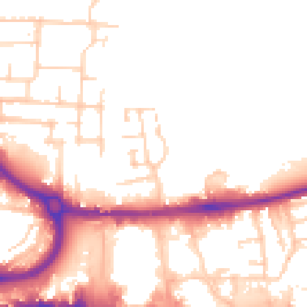 Daytime road noise heatmap for EN8 7FR