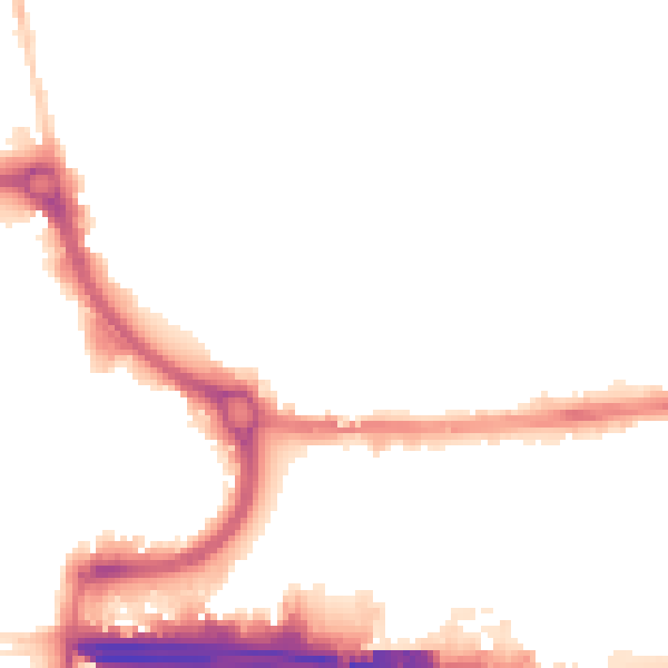 Night-time road noise heatmap for EN8 7HR