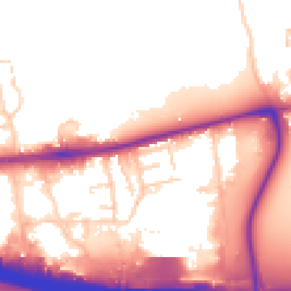 Daytime road noise heatmap for EN8 7NL