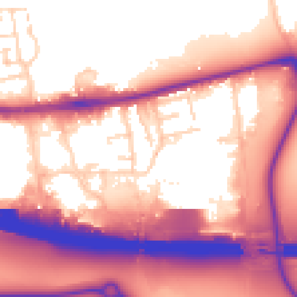 Daytime road noise heatmap for EN8 7PN