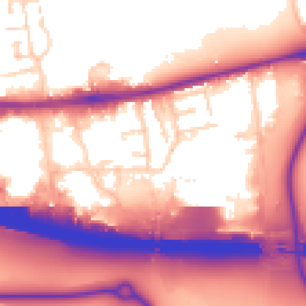 Daytime road noise heatmap for EN8 7PS