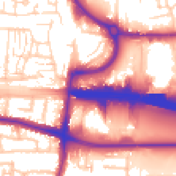 Daytime road noise heatmap for EN8 7RN