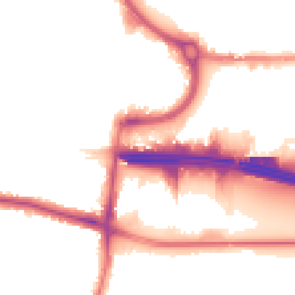 Night-time road noise heatmap for EN8 7RN