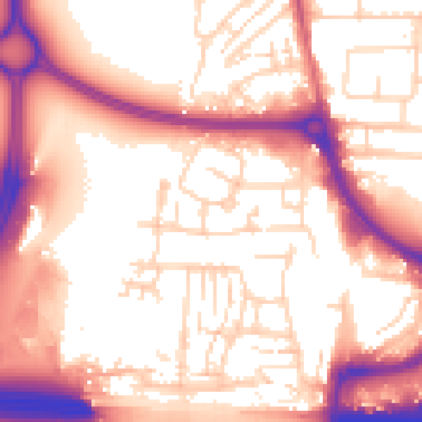 Daytime road noise heatmap for EN8 8AJ