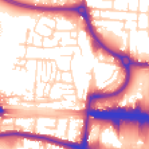 Daytime road noise heatmap for EN8 8BX