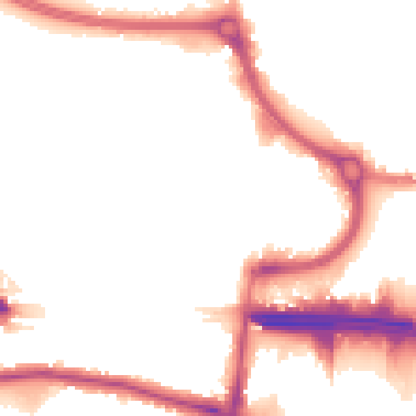 Night-time road noise heatmap for EN8 8BX