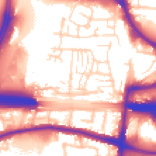 Daytime road noise heatmap for EN8 8EA