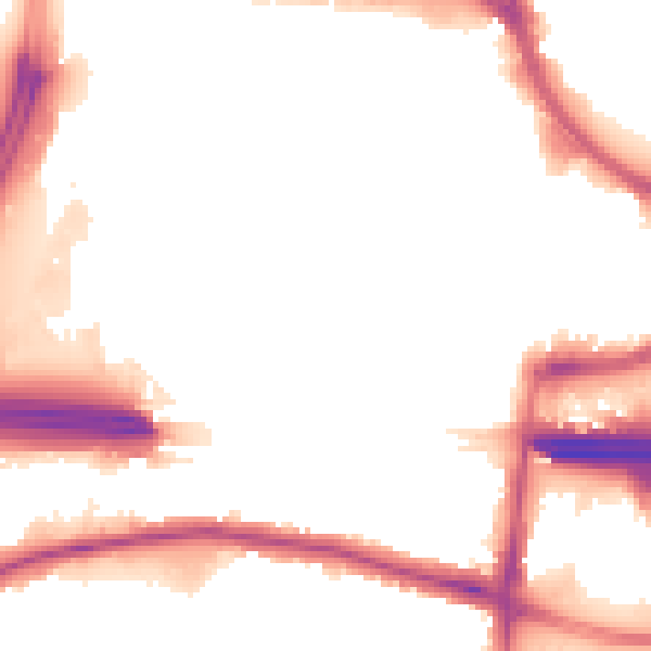 Night-time road noise heatmap for EN8 8EA