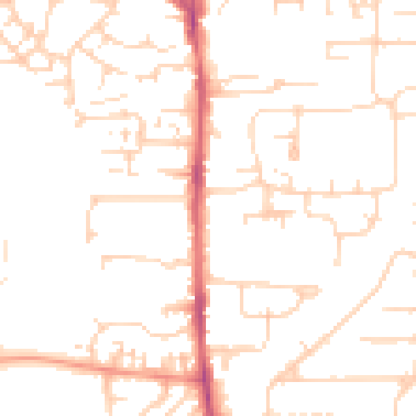Daytime road noise heatmap for EN8 8JH