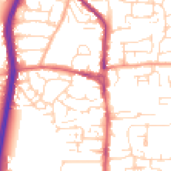 Daytime road noise heatmap for EN8 8NS