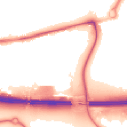 Night-time road noise heatmap for EN9 1AJ