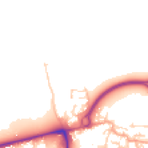 Daytime road noise heatmap for EN9 1BN