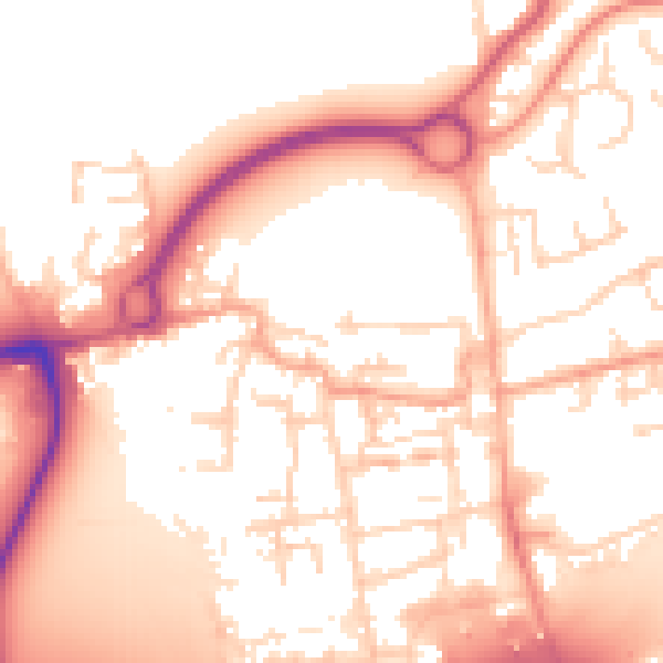 Daytime road noise heatmap for EN9 1DL