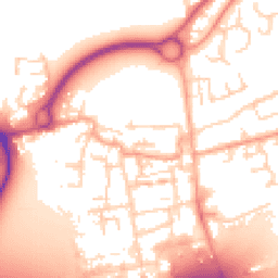 Daytime road noise heatmap for EN9 1ER