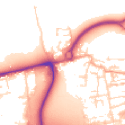 Daytime road noise heatmap for EN9 1FD
