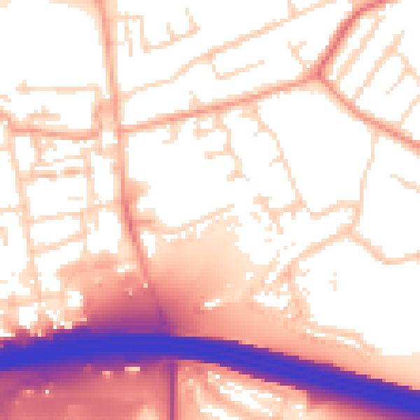 Daytime road noise heatmap for EN9 1NS