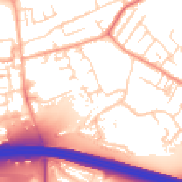 Daytime road noise heatmap for EN9 1SQ