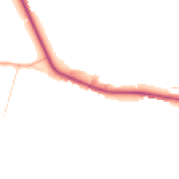 Daytime road noise heatmap for EN9 2HZ