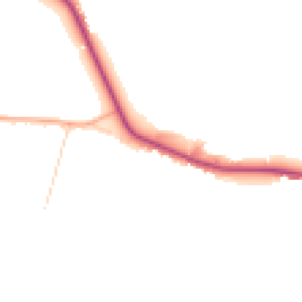 Daytime road noise heatmap for EN9 2JA