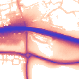 Daytime road noise heatmap for EN9 3AB