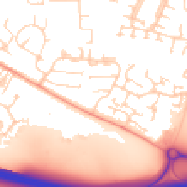 Daytime road noise heatmap for EN9 3DN