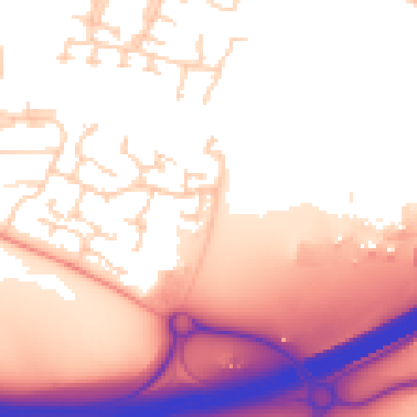 Daytime road noise heatmap for EN9 3LZ