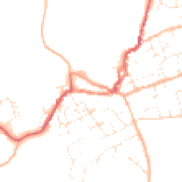 Daytime road noise heatmap for EX11 1AD