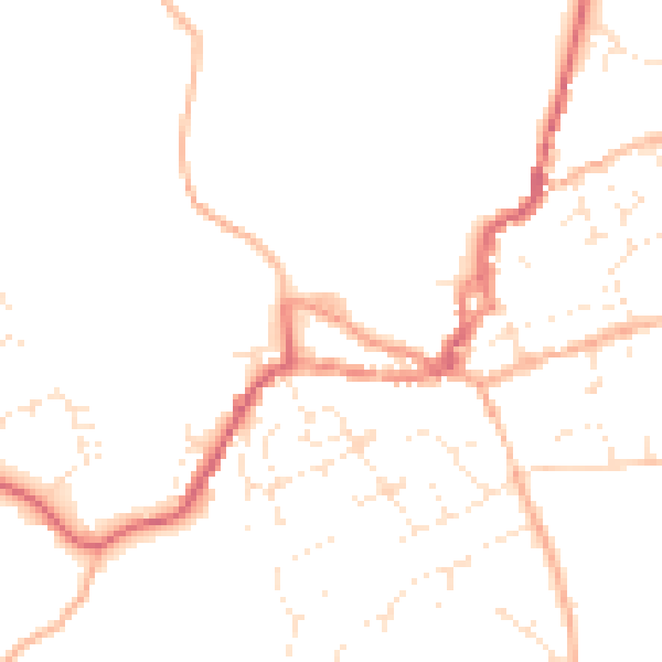 Daytime road noise heatmap for EX11 1AE