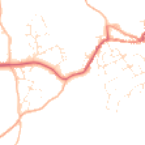 Daytime road noise heatmap for EX11 1AH
