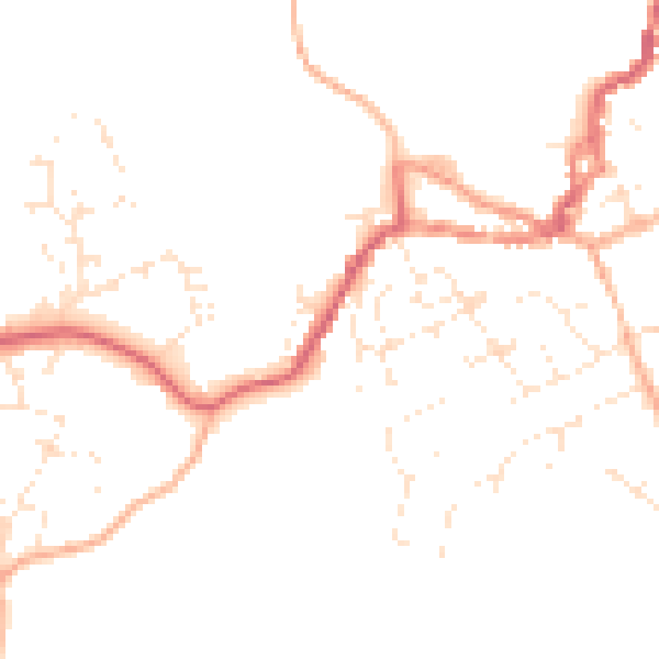 Daytime road noise heatmap for EX11 1AL