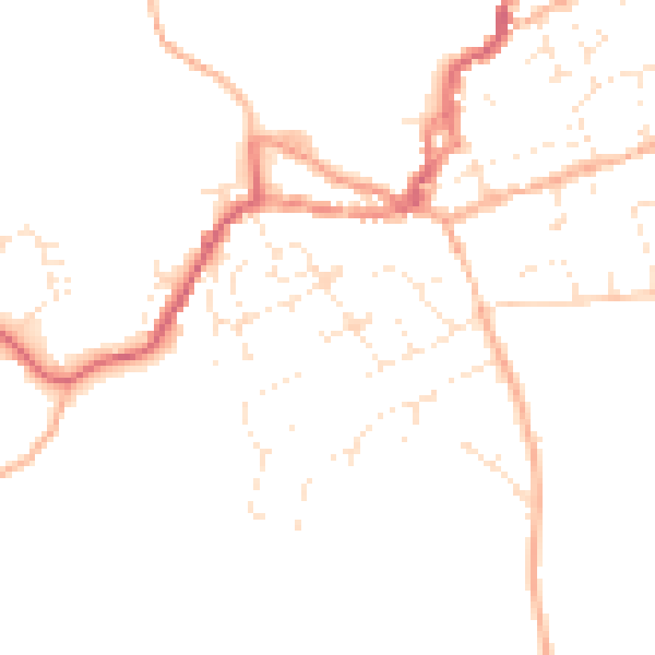 Daytime road noise heatmap for EX11 1AS