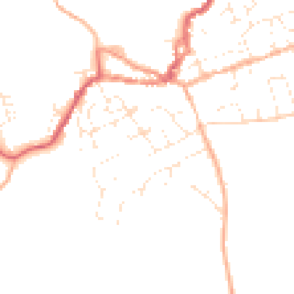 Daytime road noise heatmap for EX11 1AT