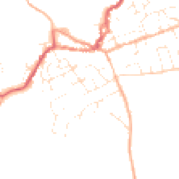 Daytime road noise heatmap for EX11 1AU