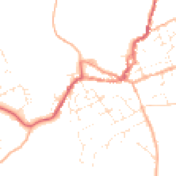 Daytime road noise heatmap for EX11 1AW