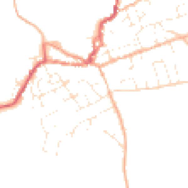 Daytime road noise heatmap for EX11 1AX
