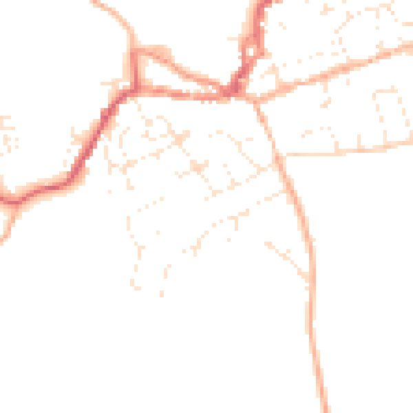 Daytime road noise heatmap for EX11 1BA