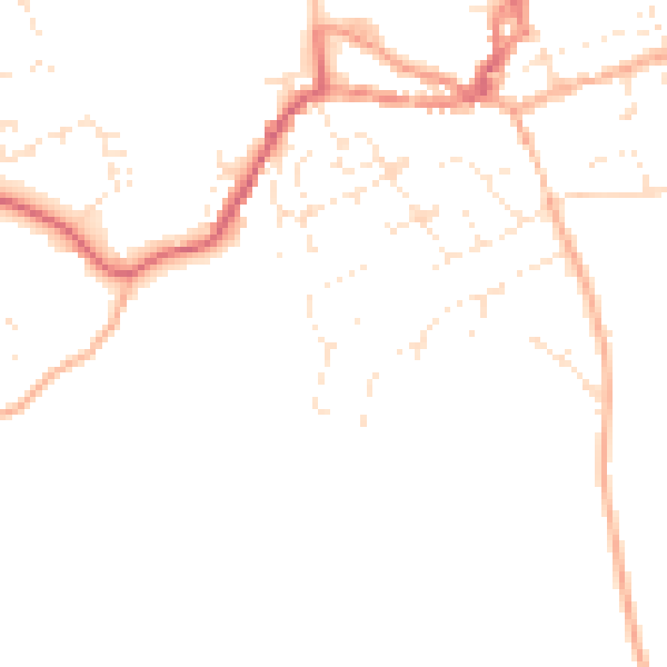 Daytime road noise heatmap for EX11 1BB