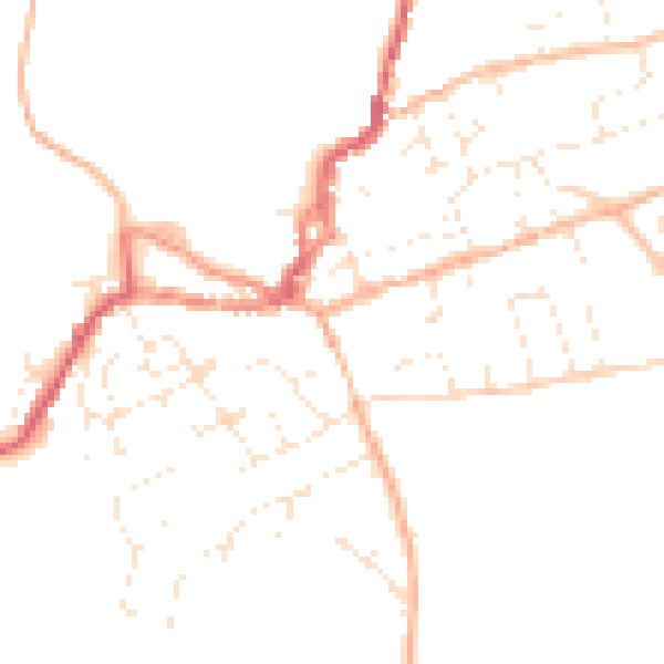 Daytime road noise heatmap for EX11 1BE